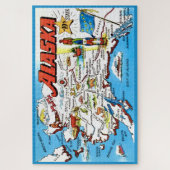 Kaart van Alaska 20x30 Jigsaw Puzzel (Verticaal)