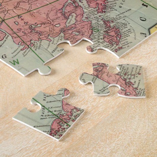  kaart van Alaska en Canada (1901) Legpuzzel (Zijkant)