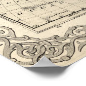  kaart van Alaska en Rusland (1869) Poster (Hoek)