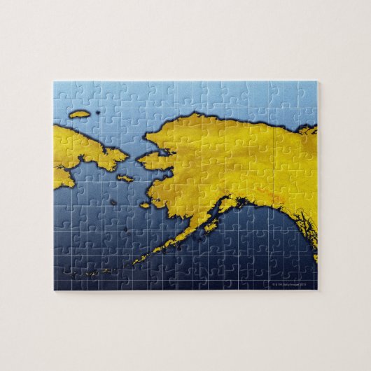 Kaart van Alaska Legpuzzel (Horizontaal)