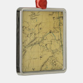 Kaart van Alaska Metalen Ornament (Rechts)