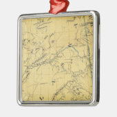 Kaart van Alaska Metalen Ornament (Links)
