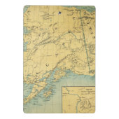 Kaart van Alaska Mini Klembord (Achterkant)