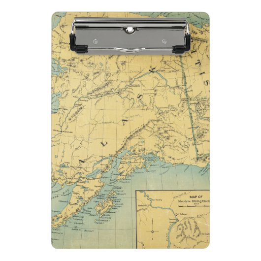 Kaart van Alaska Mini Klembord (Voorkant)