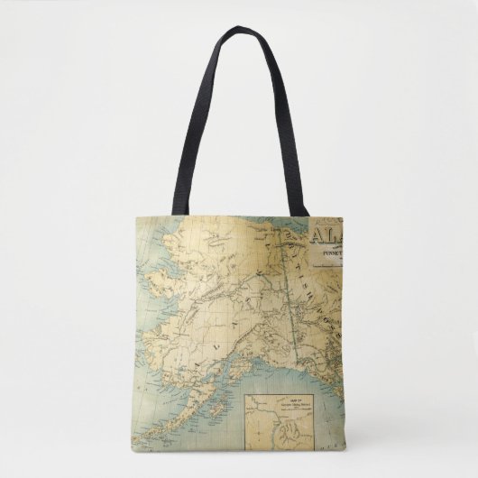 Kaart van Alaska Tote Bag (Voorkant)