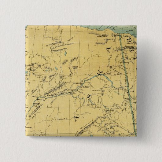 Kaart van Alaska Vierkante Button 5,1 Cm (Voorkant)