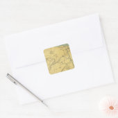 Kaart van Alaska Vierkante Sticker (Envelop)