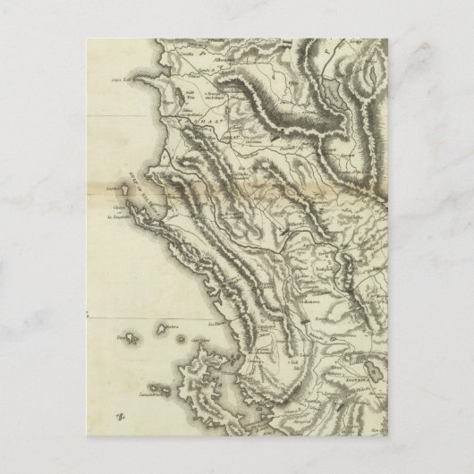 Kaart van Albanië (Voorkant)