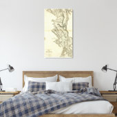 Kaart van Albanië Canvas Afdruk (Insitu (Slaapkamer))