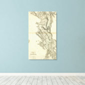 Kaart van Albanië Canvas Afdruk (Insitu (Houten vloer))