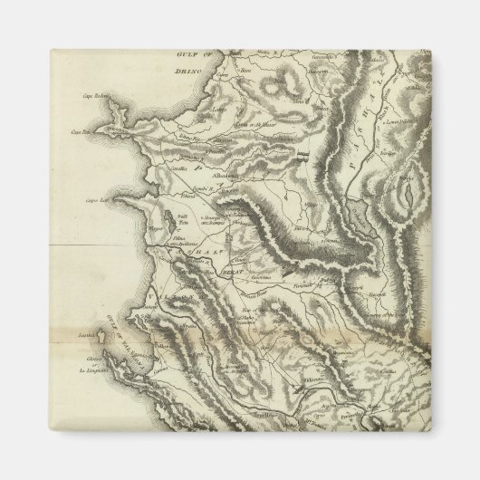 Kaart van Albanië Magneet (Voorkant)
