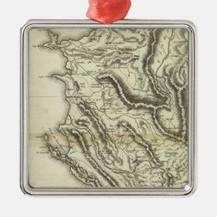 Kaart van Albanië Metalen Ornament