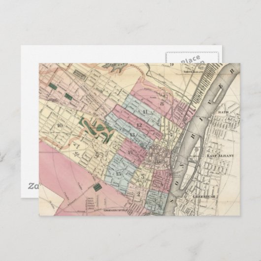 kaart van Albany NY (1874) (Voorkant / Achterkant)