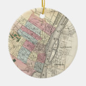 kaart van Albany NY (1874) Keramisch Ornament (Voorkant)