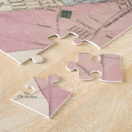  kaart van Albany NY (1874) Legpuzzel (Zijkant)