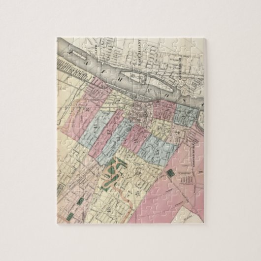  kaart van Albany NY (1874) Legpuzzel (Verticaal)