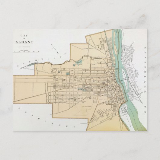  kaart van Albany NY (1895) (Voorkant)