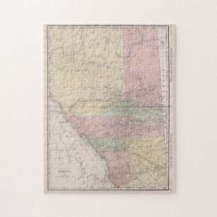  kaart van Alberta Canada (1912) Legpuzzel