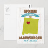 Kaart van Albuquerque, New Mexico - Home is Where (Voorkant / Achterkant)