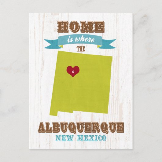 Kaart van Albuquerque, New Mexico - Home is Where (Voorkant)