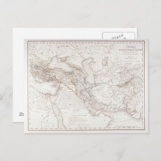 Kaart van Alexander het Greats Empire (Voorkant / Achterkant)