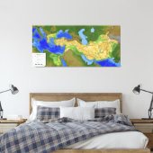 Kaart van Alexander het Grote Rijk 334-328 B.C. Canvas Afdruk (Insitu (Slaapkamer))