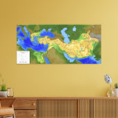 Kaart van Alexander het Grote Rijk 334-328 B.C. Canvas Afdruk (Insitu (Woonkamer))