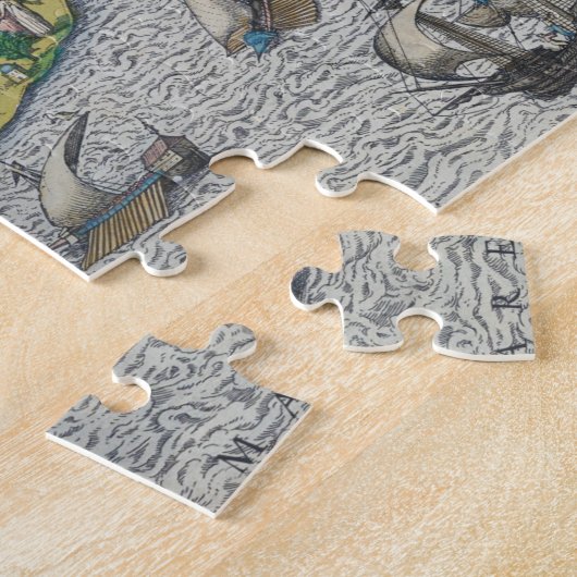  kaart van Alexandria Georg Braun Legpuzzel (Zijkant)