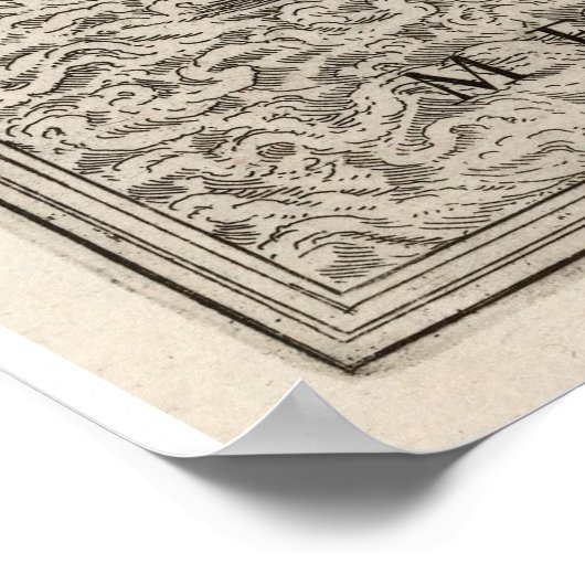  kaart van Alexandrië Egypte (1575) Poster (Hoek)