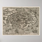  kaart van Alexandrië Egypte (1575) Poster (Voorkant)