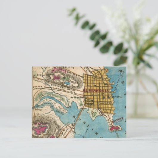 Kaart van Alexandrië VA en buursteden (Staand voorkant)