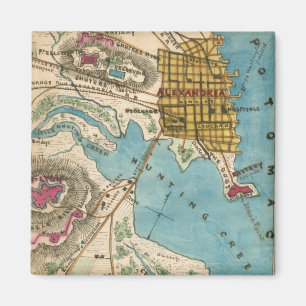 Kaart van Alexandrië VA en buursteden Magneet