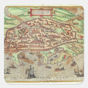 Kaart van Alexandrië Vierkante Sticker