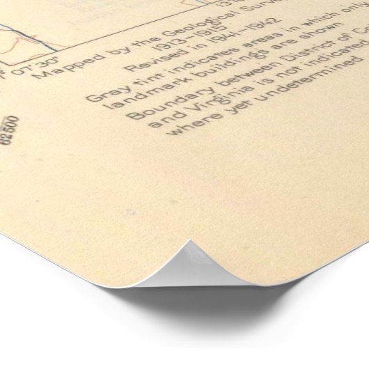  kaart van Alexandrië Virginia (1945) Poster (Hoek)