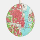 kaart van Alexandrië Virginia (1965) Keramisch Ornament (Links)