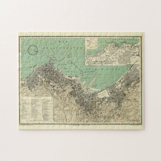 kaart van Algerije (1912) Legpuzzel (Horizontaal)