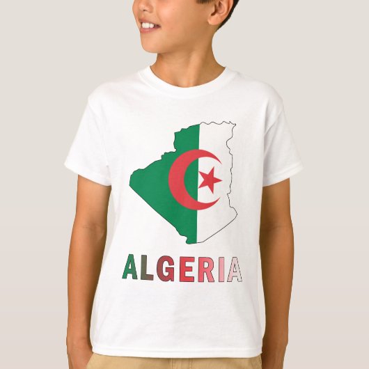 Kaart van Algerije T-shirt (Voorkant)