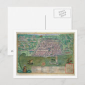 Kaart van Algiers, van "Civitates Orbis Terrarum" (Voorkant / Achterkant)