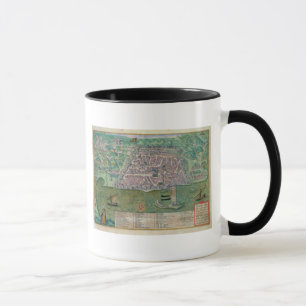 Kaart van Algiers, van "Civitates Orbis Terrarum"  Mok