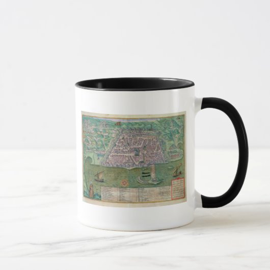 Kaart van Algiers, van "Civitates Orbis Terrarum" Mok (Rechts)