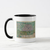 Kaart van Algiers, van "Civitates Orbis Terrarum" Mok (Links)
