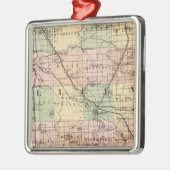 Kaart van Allegan County, Michigan Metalen Ornament (Links)