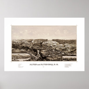 Kaart van Alton New Hampshire in 1888 Poster