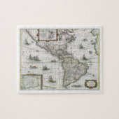 Kaart van Amerika, 1631 (gekleurd) Legpuzzel (Horizontaal)