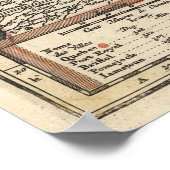  kaart van Amerika (1720) Poster (Hoek)