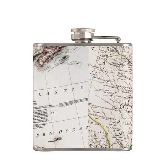 KAART VAN AMERIKA, 1809 HEUPFLES (Achterkant)