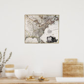 KAART VAN AMERIKA, 1809 POSTER (Keuken)