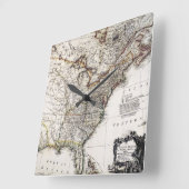 KAART VAN AMERIKA, 1809 VIERKANTE KLOK (Hoek)