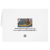 Kaart van Amerika met Ontdekkingsreiziger Amerigo  (Achterkant Horizontaal)