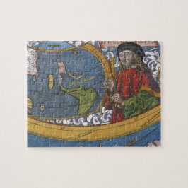 Kaart van Amerika met Ontdekkingsreiziger Amerigo  Legpuzzel